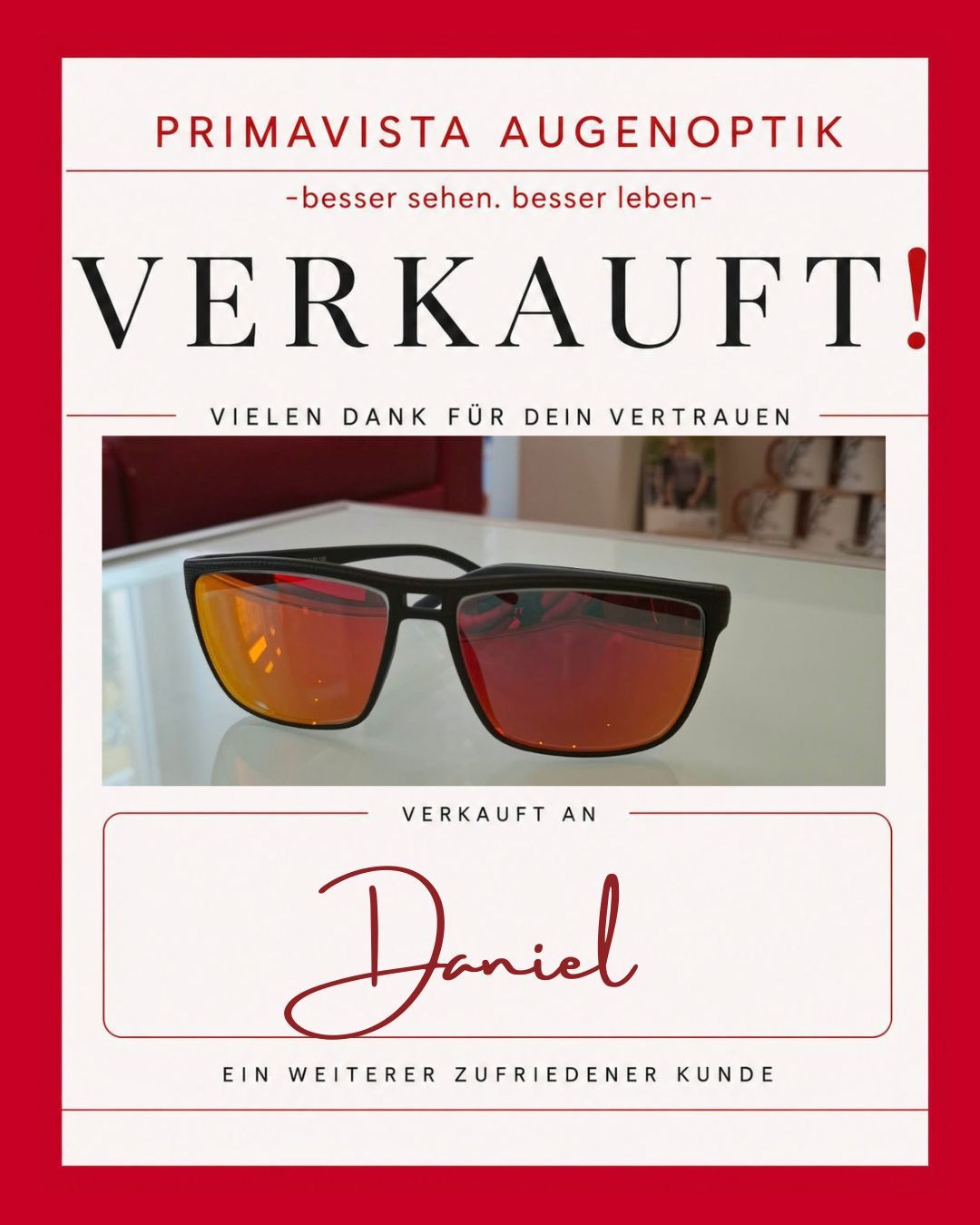 Beispiel einer verkauften Brille