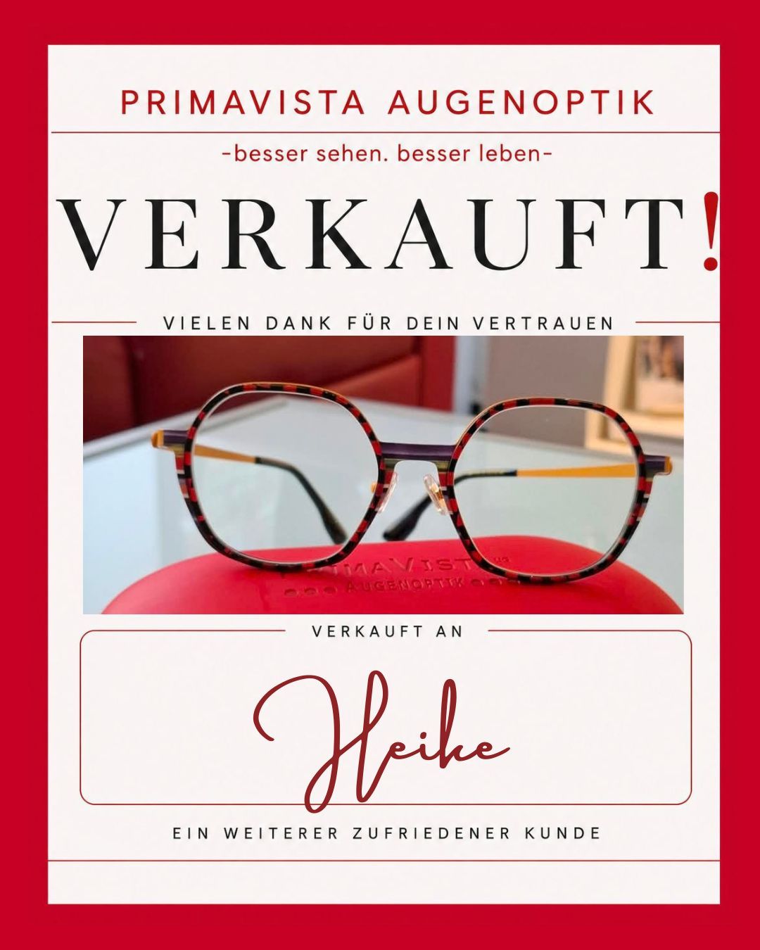 Beispiel einer verkauften Brille